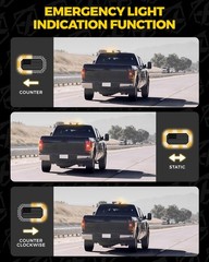 14 inch LED Roof Top Strobe Beacon Light Bar Hazard Warning Emergency Flashing