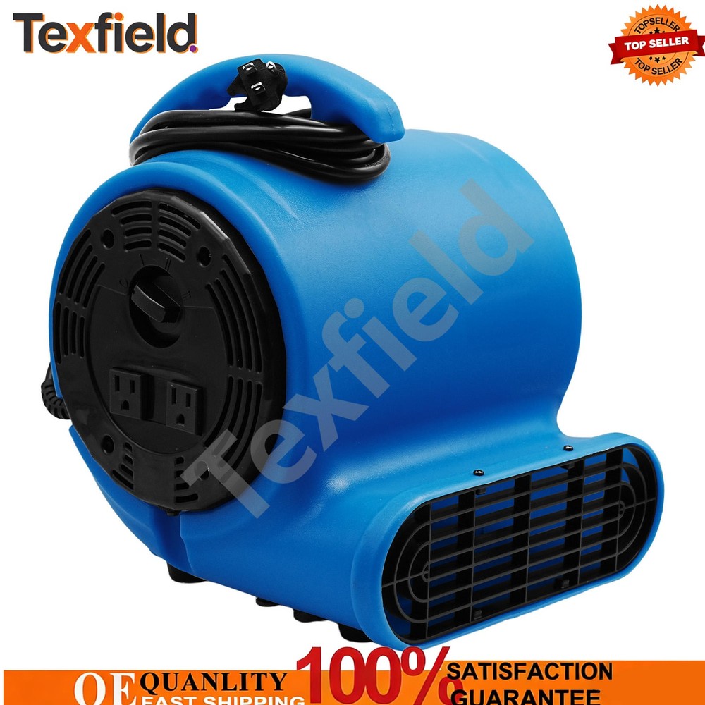 Air Mover Floor Blower Fan 1/4hp 1000CFM 3 Speed For Drying Cooling Ventilation