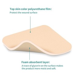 Dimora Foam Dressing, Sterile Non-Adhesive Hydrophilic 4×4 Inch (Pack of 10)