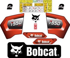 Fits Bobcat T550 Decal Kit Skid Steer / safety decals 3M VINYL / FREE SHIPPING