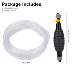 9.8Ft Siphon Hose Multifunction Pump Oil Water Fuel Gasoline Transfer Hand Pump