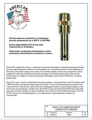 Boiler EC & TDS Sensor ACS41 2.25″ID Conductivity Probe Boiler Water Monitoring