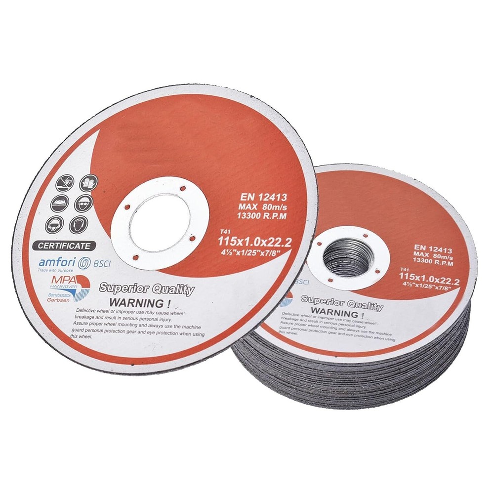 50 Pack 4-1/2″x.040″x7/8″ Cut-off Wheel – Metal & Stainless Steel Cutting Discs