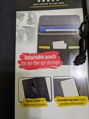 Five Star 1″ DELUXE Binder 225 Sheet Capacity Fabric Folding Black Gray