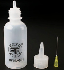 Needle Pump Dispenser Plastic Bottle 50ml+100mlAlcohol Flux Acetone USAShip x2