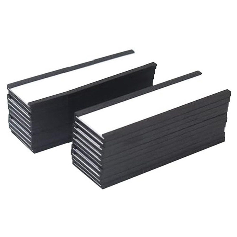 20 Packs Magnetic Label Holder C Channel White Cards 4X1.57Inch N4O16162