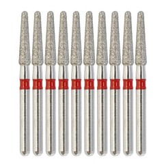 Dental Burs Diamond 856/018F Round End Taper Fine Grit Red FG High Speed Drills