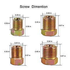 MuHize 25Ft 3/16 Inch Brake Line Kit Zinc Coated with Fittings