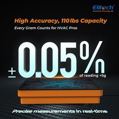 Used Elitech Electronic Refrigerant Scale Charging HVAC 220lbs 100KG LMC-100A