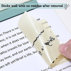 [1000 Sheets] Transparent Sticky Notes, 3×3 inch Pastel Color Clear Sticky No…