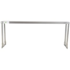 12″W x 48″D x 19″H Stainless Steel Single Deck Overshelf For Work Prep Tables