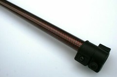 CarbonPro Carbon-Fiber Complete Shaft, Equinox 600/800 metal detector, Red/Black