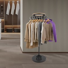 Round Clothing Display Rack Floor-standing Garment Hanging Rack 23.6*55.1inch US