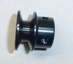 1.5″ V belt pulley black anodized aluminum vee 4L 5/8″ Bore