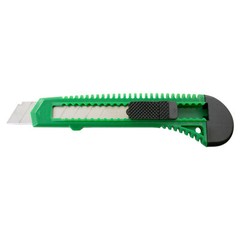 25 Safety Box Cutter Utility Knife Tool Retractable Snap off Razor Blade GREEN