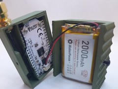 Meshtastic Node READY TO USE Heltec V3 Radio w/custom case 2000mah battery GREEN