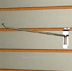 100 Chrome 12″ Slatwall Peg Hooks Slat Wall Retail Display 6 mm Diameter Tubing