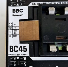 BBC Petercem BC45 / BC45-30-22 Contactor 22KW-380V 80A