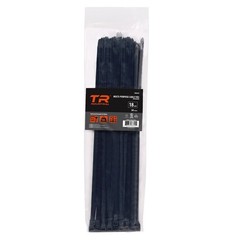 50 Pack 18 Inch Black UV Resistant Heavy Duty Cable Ties 180 lbs Strength