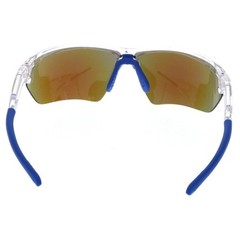 MCR Safety Dominator 3 Safety Glasses Clear Frame Ice Blue Mirror Lens