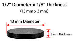 1/2″ x 1/8″ Adhesive Rubber Feet Bumpers 3M Self Stick Pads Non Slip 25 Pack