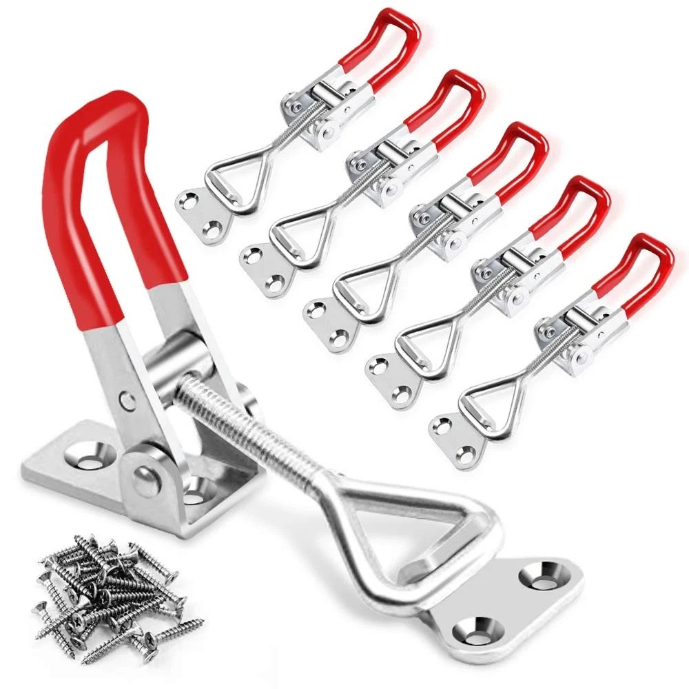6 Pack Toggle Latch Clamp 4001 Adjustable Latch Smoker Clamps with 24PCS Screws