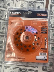 Ridgid 7″ Diamond Cup Wheel 12 Segments Concrete Grinding Wheel 2x One Open