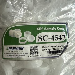 100 Pack SC-4547 – 47mm Single Open Ended XRF Sample Cups
