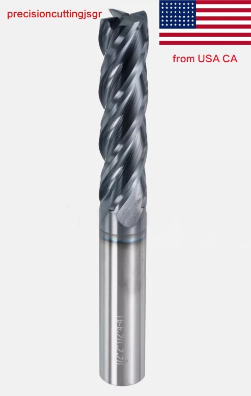 NEW 1/2″ x 2″ x 4″ 4 Flute Long Solid Carbide End Mill – TiALN Coated USA