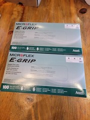 Microflex L972 E-Grip L97 Natural Latex Gloves, Medium 2pk