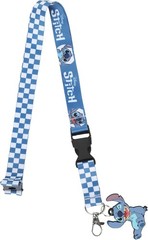 Stitch Blue & White Checkered Lanyard, 22″