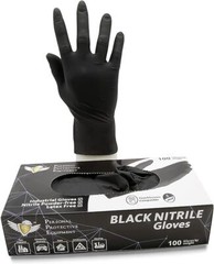 S&G Black Nitrile Gloves Latex Powder Free 5 Mil 2x100pcs 1000pcs M/L/XL