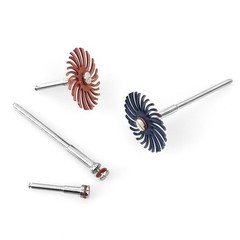 Dental Silicone Rubber Spiral Finishing Polishing Disc Wheel Shank + Mandrel Kit