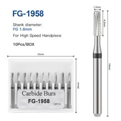 AZDENT Dental Tungsten Carbide Bur FG Dills Round Type For High Speed Handpiece
