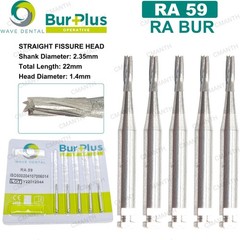 WAVE Dental Carbide Burs Straight Fissure Head Bur Latch 2.35mm RA For Low Speed