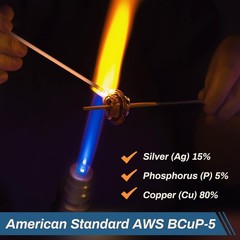 Luxiv 20 Sticks 15% Silver Brazing Rods for HVAC & Industrial Use