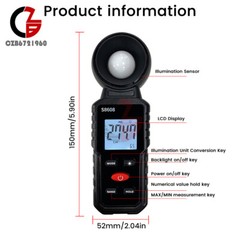 Light Meter Digital Illuminance Meter Luxmeter Luminometer Photometer 200000Lux