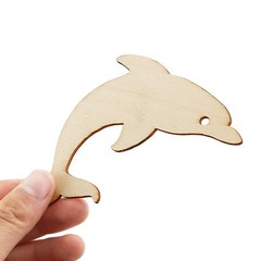 Newbested 48 Pack Unfinished Wooden Ocean Sea Animal 4.72″ x 1.97″/12cm x 5cm