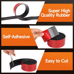 TORRAMI Neoprene Rubber Sheets & Strips Adhesive Solid Gasket Seal with Backing