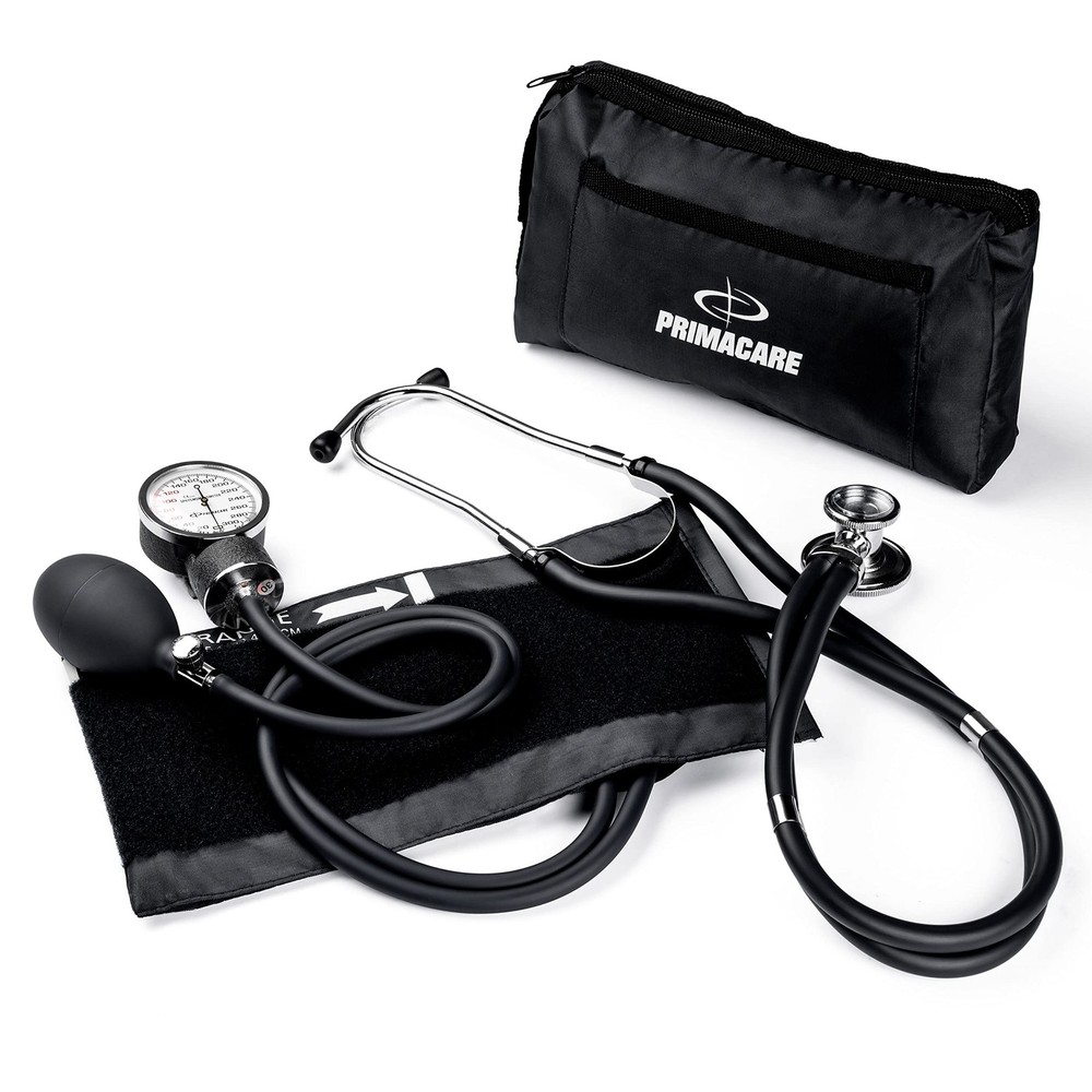 Blood Pressure Monitor Manual Aneroid Sphygmomanometer Stethoscope Black Sprague