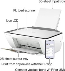 HP DeskJet 2923 Wireless All-in-One Color Inkjet Printer, Scanner, Copier, 6 Mon