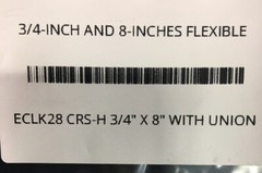 ECLK28 CROUSE HINDS 3/4” X 8” WITH UNION 3/4-INCH AND 8-INCHES FLEXIBLE LENGTH B