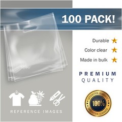100 Pack 22″ x 22″ with 2 mil Thick Extra Large Clear Merchandise Plastic Bags