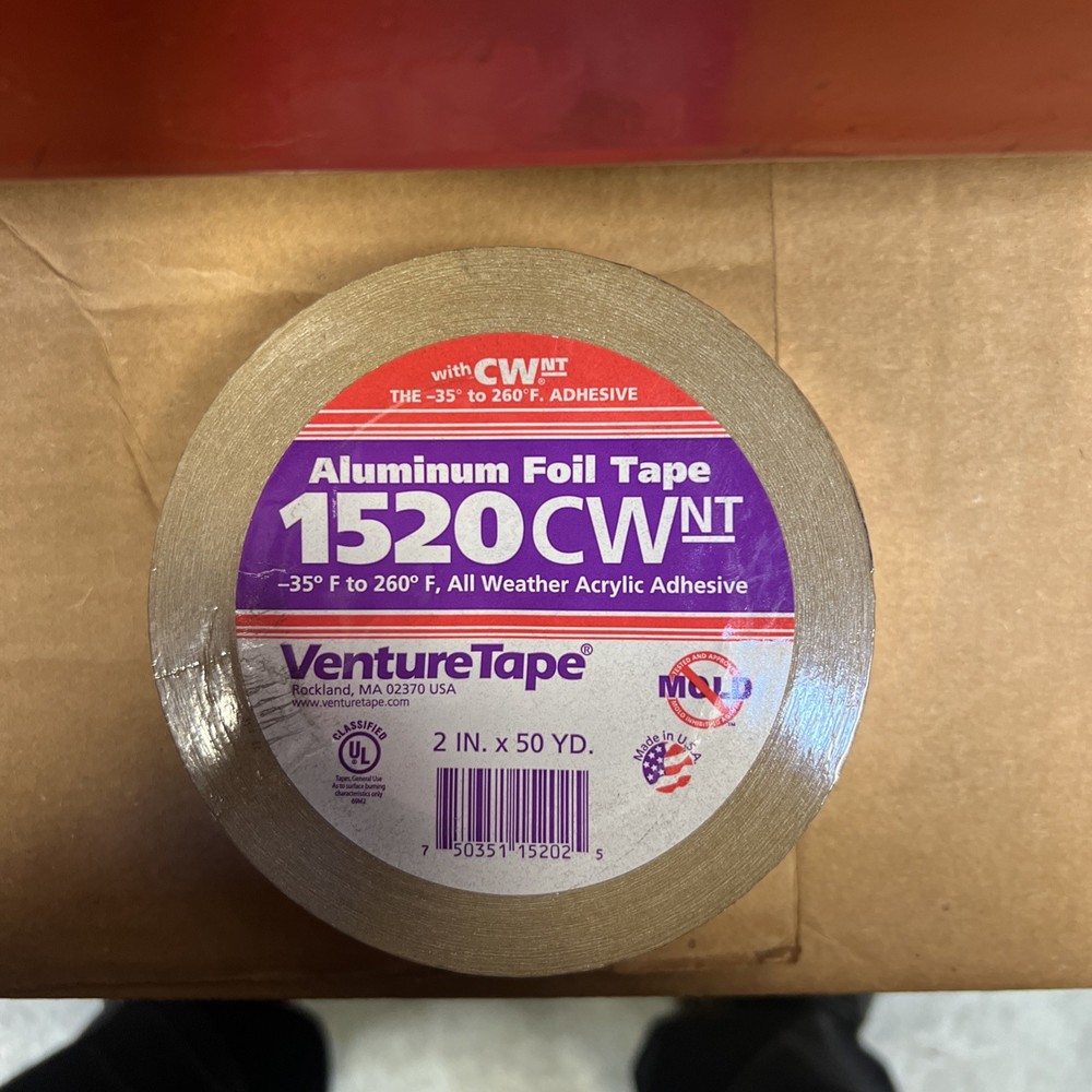 Venture Tape Aluminum Foil Tape 1520CW-NT 2″ Wide By 50 Yards Long NEW