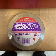Venture Tape Aluminum Foil Tape 1520CW-NT 2″ Wide By 50 Yards Long NEW