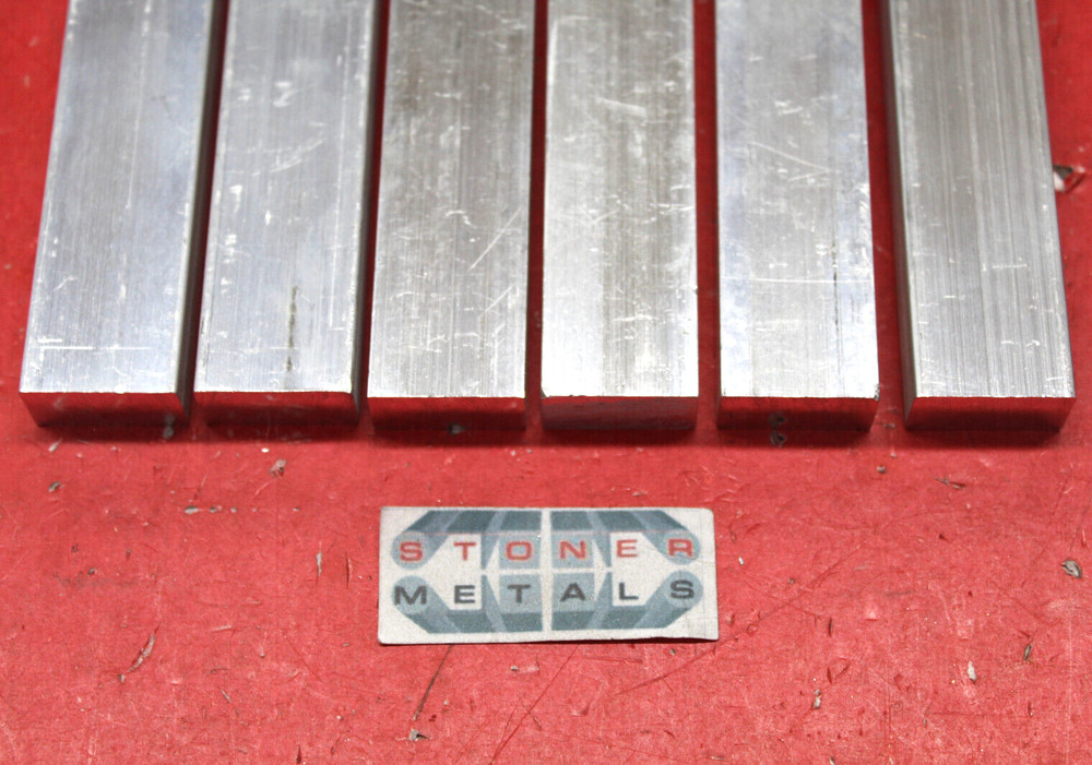 6 Pieces 1/2″ X 1″ ALUMINUM 6061 T6 FLAT BAR 7″ long Solid Extuded Stock