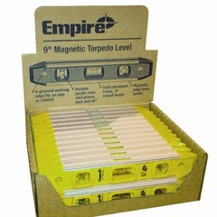 Empire Level 587-24 9in Magnetic Yellow Torpedo Level 24 Pc Display