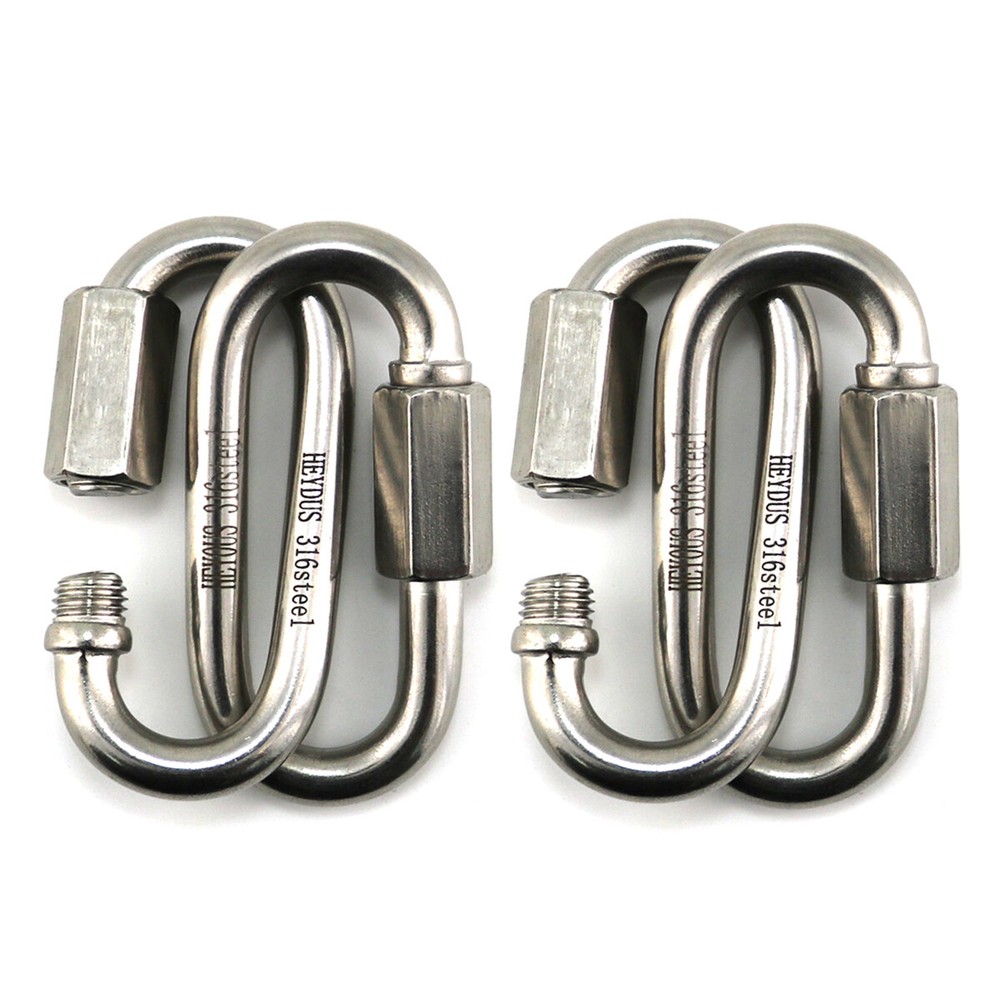 4PCS M8 5/16 Inch Quick Link Chain Connector Stainless Steel 316 Quick Links