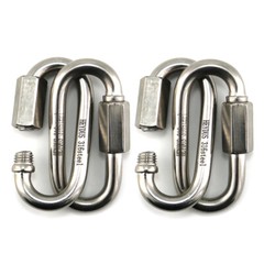 4PCS M8 5/16 Inch Quick Link Chain Connector Stainless Steel 316 Quick Links