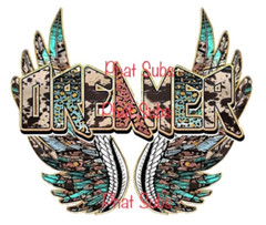 Sublimation Print Dreamer Wings Ready To Press Heat Transfer
